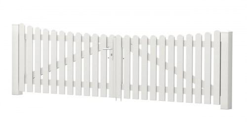 Gartentor Unterbogen PVC-Kunststoff Weiß